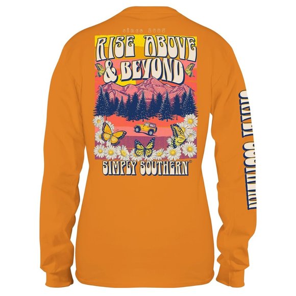 Simply Southern 'Rise Above & Beyond' LS T-Shirt Sz Med. NWT - Picture 3 of 4